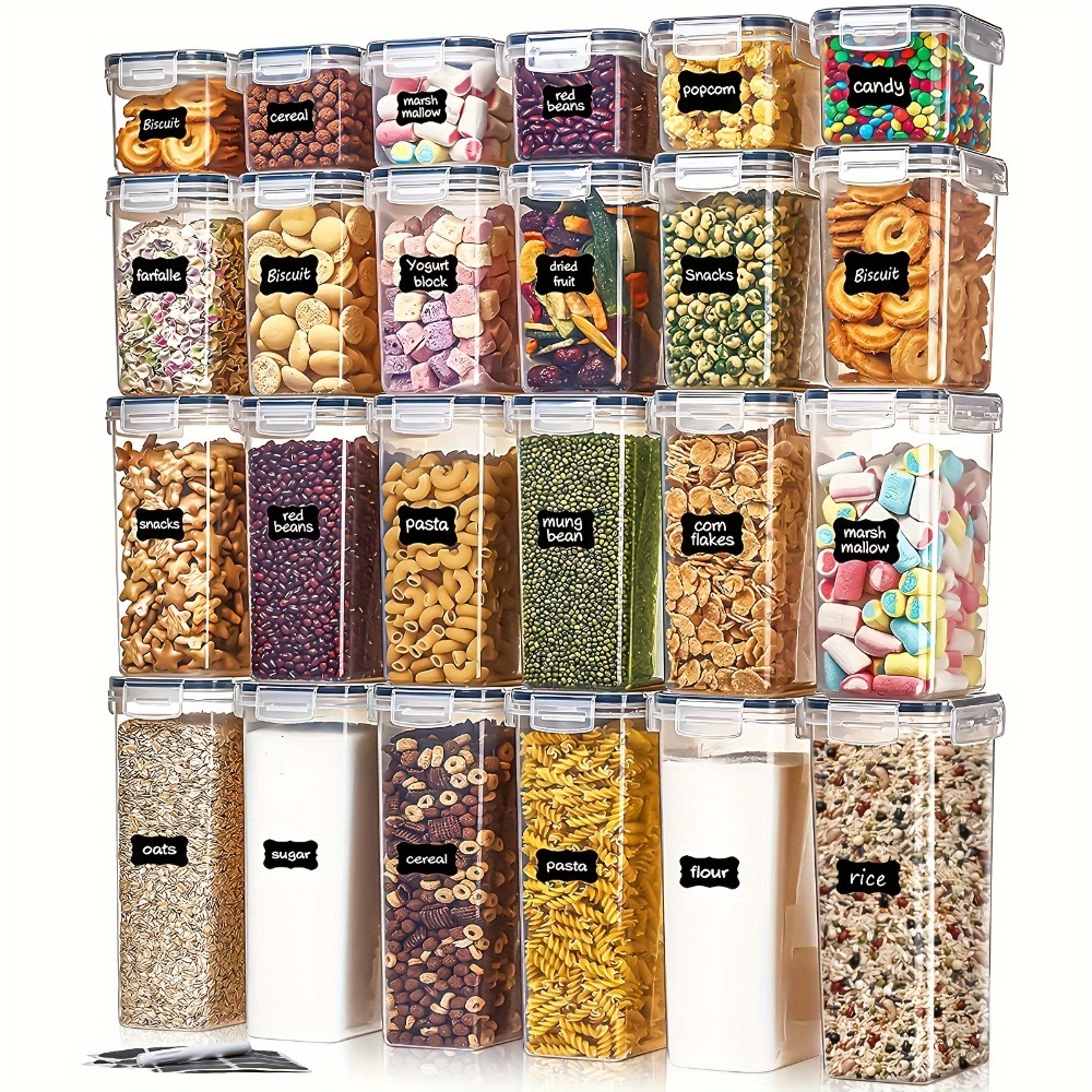 Food Storage With Dividers - Set di 24 Contenitori per Alimenti: