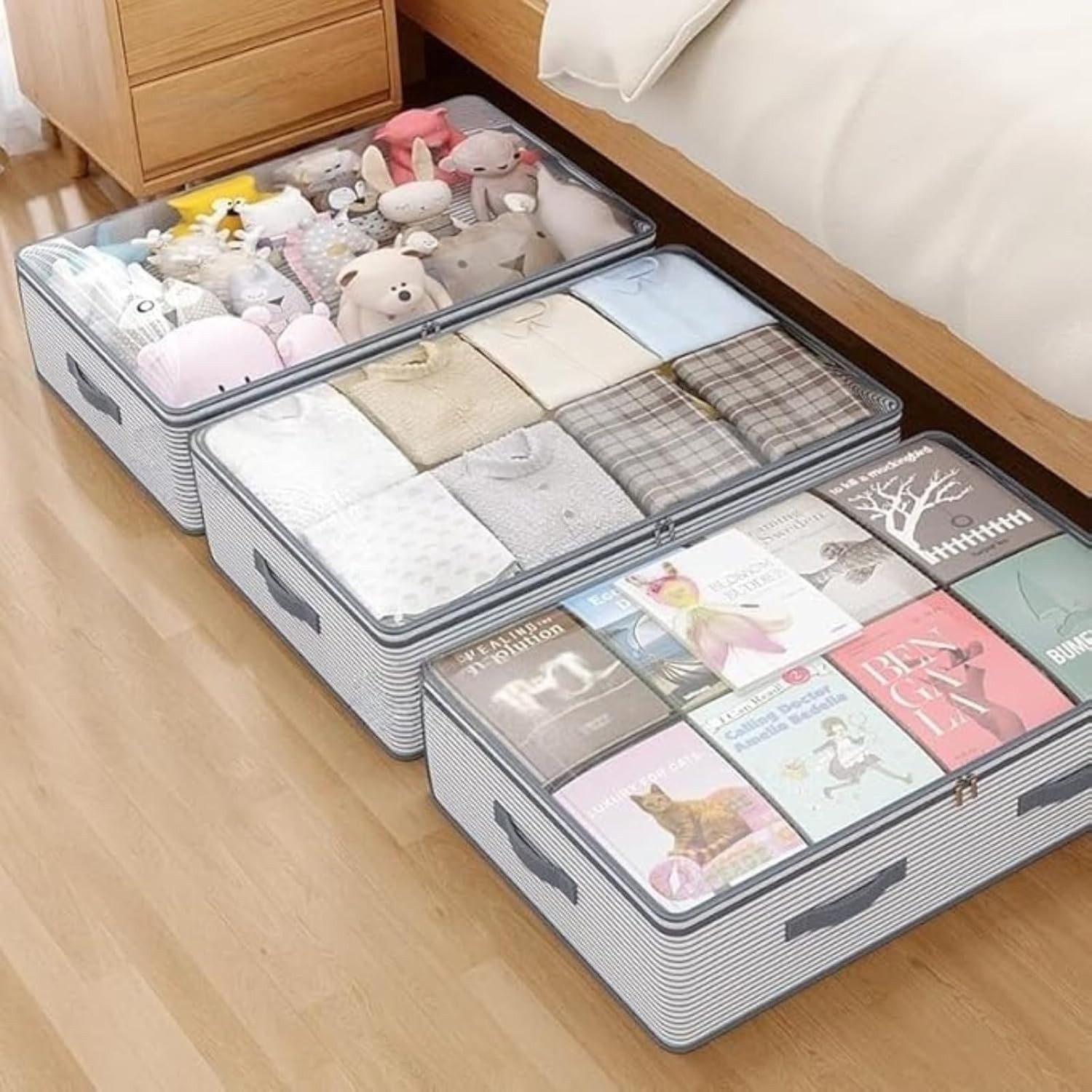 Food Storage Long Term - 1 contenitore portaoggetti sotto il letto,