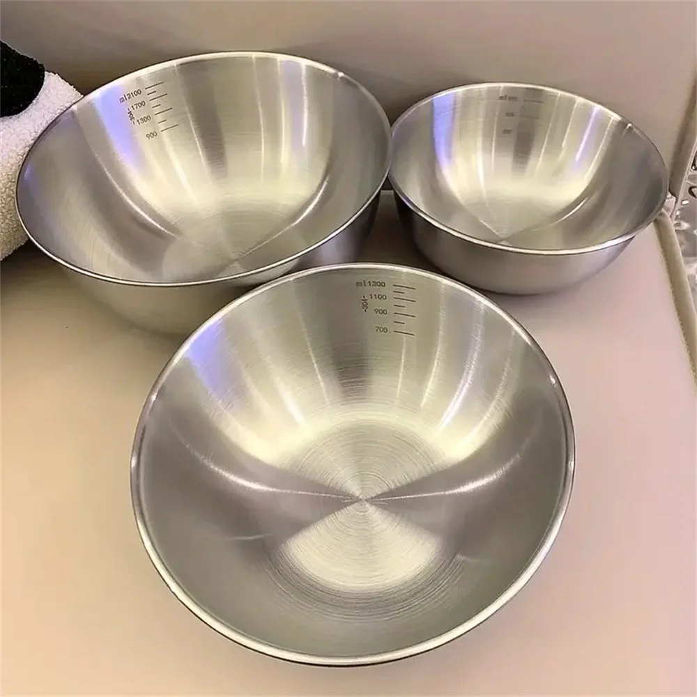 Food Storage In Stainless Steel - Set di 3 Ciotole in Acciaio