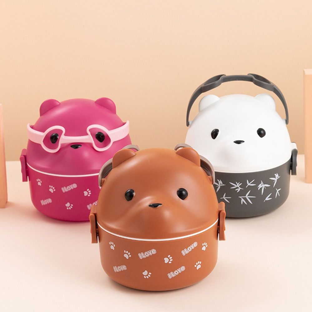 Food Storage Containers B&M - 1 pz New Eyeglass Bear Thermal