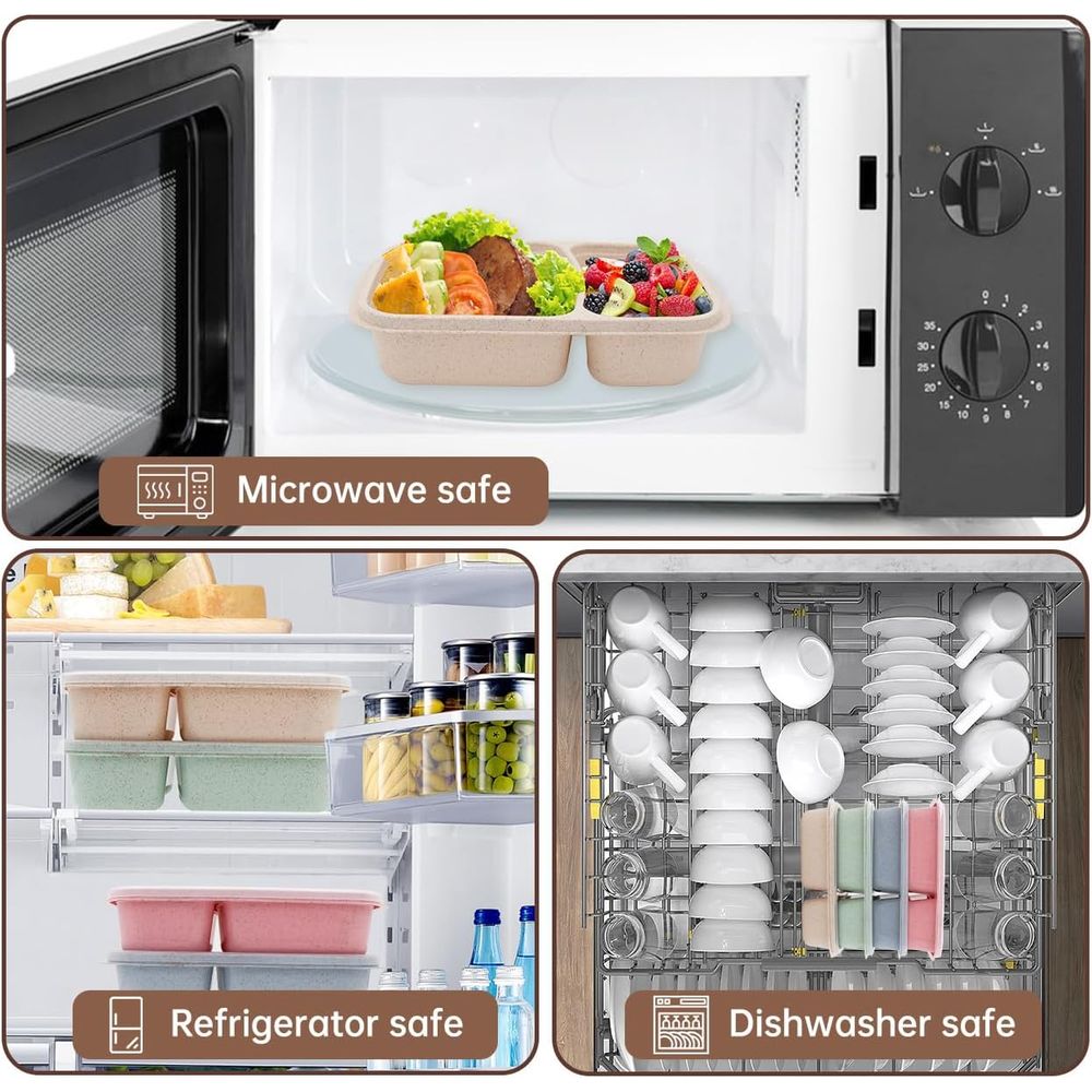 Set di 4 Contenitori Bento, 2  - Food Storage With Dividers recensione e prezzo