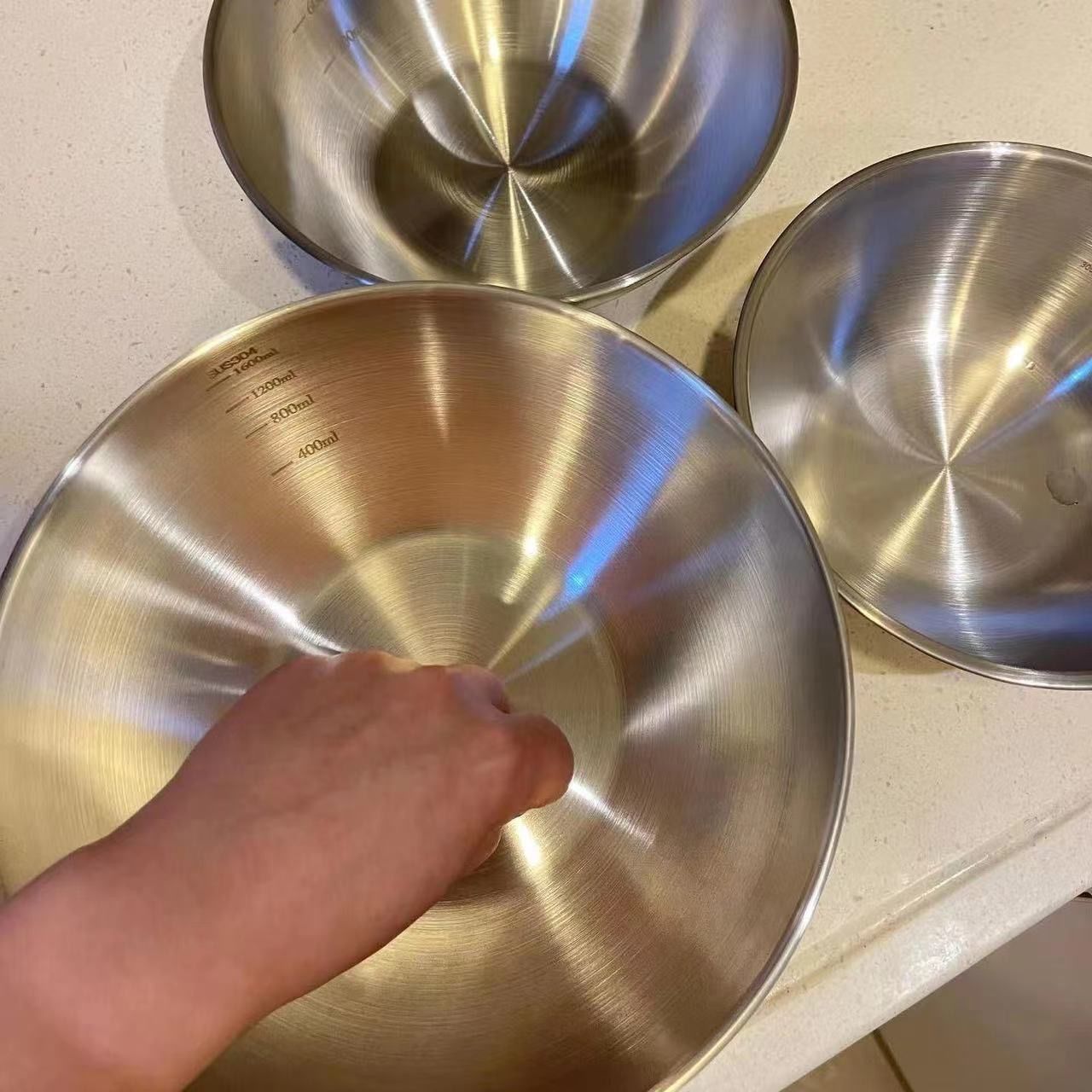 Set di 3 Ciotole in Acciaio In - Food Storage In Stainless Steel recensione e prezzo
